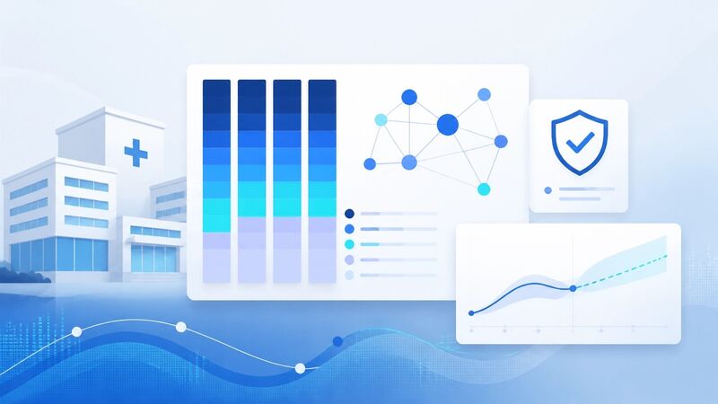Healthcare payer mix prediction dashboard with AutoML analytics and forecasting charts
